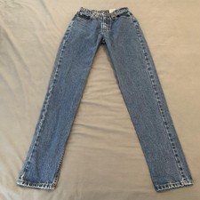 Vintage Jordache Jeans Juniors 7/8 Blue Medium Wash High Rise Straight Denim