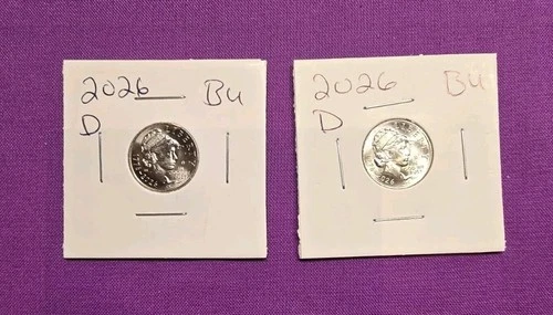 2026 P & D Emerging Liberty Dimes "BU"  In Coin Flips! **FREE SHIPPING**#wj440