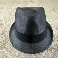 Stetson Fedora Hat Cap Men S/M Black Gray Ribbon Crushable Casual Western