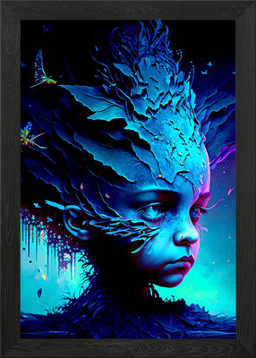 Fantasy Kind gerahmtes Wandbild Poster Leinwanddruck Bild