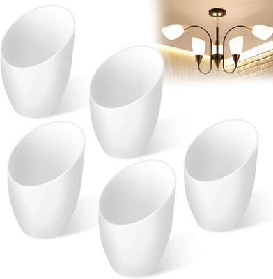 5 Pieces Plastic Lamp Shade Replacement Horseshoe Lampshade Cover White Floor La