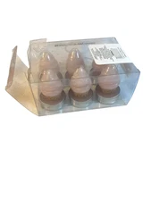 6 count cupcake candles pink & brown tea light mini small 