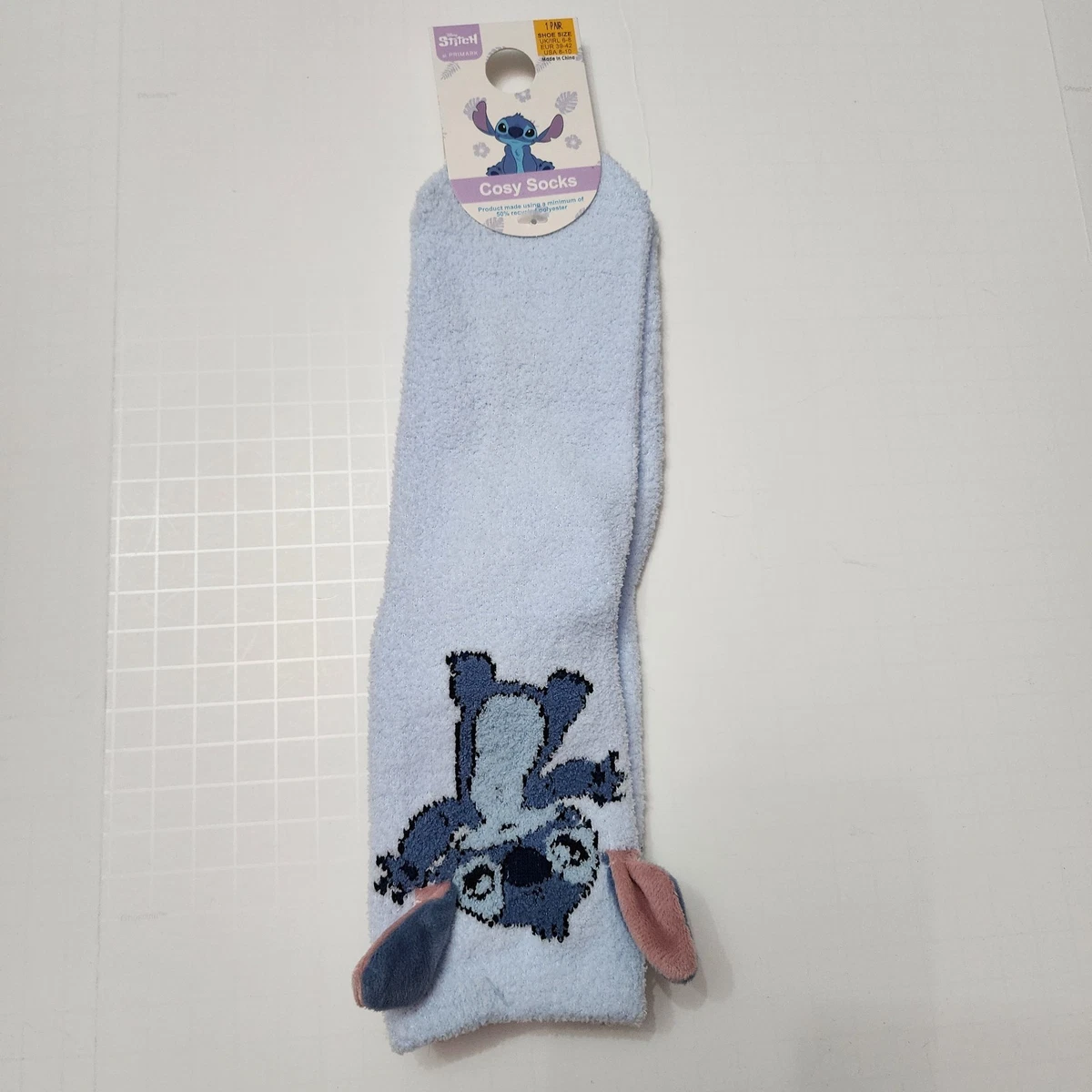 Calcetines Primark Stitch Azul Acogedores Orejas Alienígenas Suave Cálido Disney EE. UU. 6-10