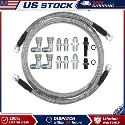 6AN 70'' Transmission Cooler Hose Kit Lines For GM Chevy 4L80E For Ford C4-C6-AOD
