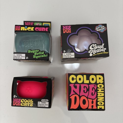 🔥Needoh Lot of 4,- Cloud, Nice Cube, Color Change, Cool Cats🔥