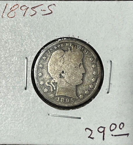 1895-S Silver Barber Quarter