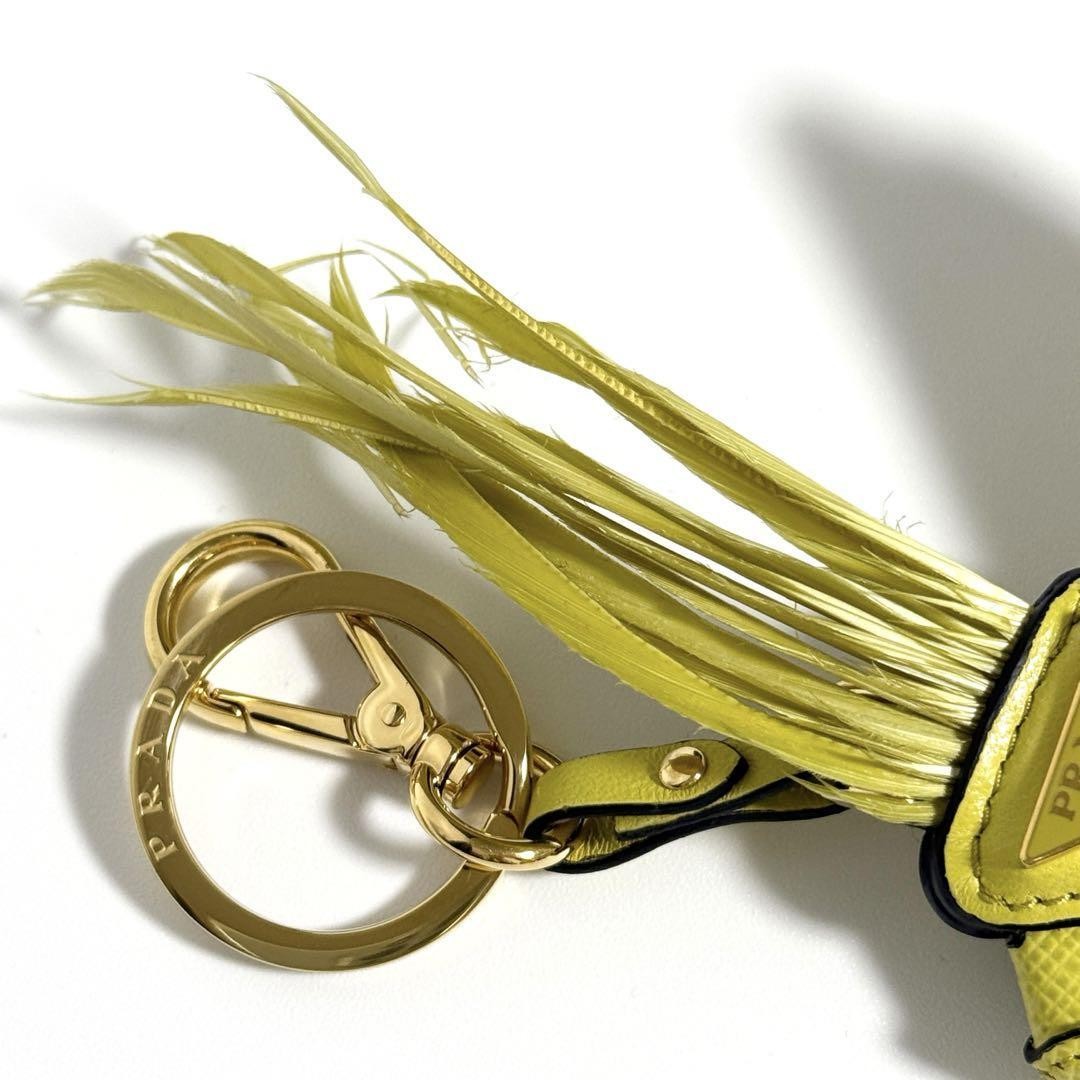 PRADA Men s Women s Keyring Key Holder Bag Charm Leather from japan thumbnail 2