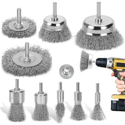 Drahtbürsten Set Metall Rost Entfernen Polieren Bohrmaschine Edelstahl