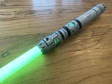 Sabertrio Vektra Custom Light Saber Installed Green Colored Ignition Button CFX