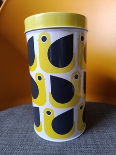 Orla Keily Hen Storage Tin Yellow And Black 1.1L capacity