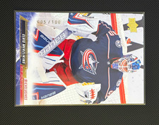 Upper Deck 2022-23 Series 1 Elvis Merzlikins Blue Jackets #53 /100