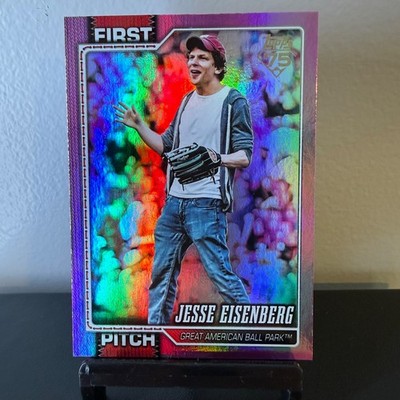 Jesse Eisenberg 2026 Topps Series 1 First Pitch #FP-5 Pink Foil