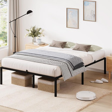 Full Size Bed Frame, 14" Metal Platform Bed Frame, Heavy Duty Metal Bed Frame wi