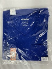 Scrubstar Women's Core Essentials V-Neck Scrub Top Electric Blue NWT Small