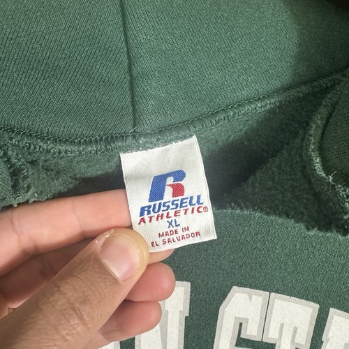 Vintage Russell Athletic Hoodie Mens XL Michigan State Spartans Green Pullover - Picture 4 of 10
