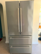 SMEG Grey 4 Door French Door Fridge-Freezer Freestanding Frost-Free 2 Drawers