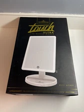 Impressions Touch Ultra LED Makeup Mirror Rectangular Swivel White Marble