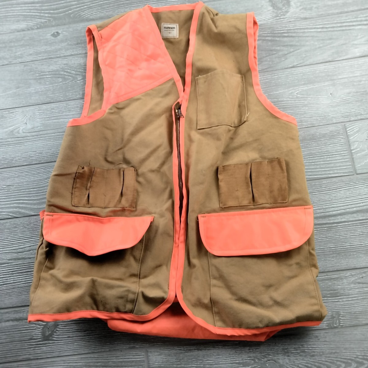 Vintage Men's Ranger Small Duck Hunting Vest w/Carry Pouch