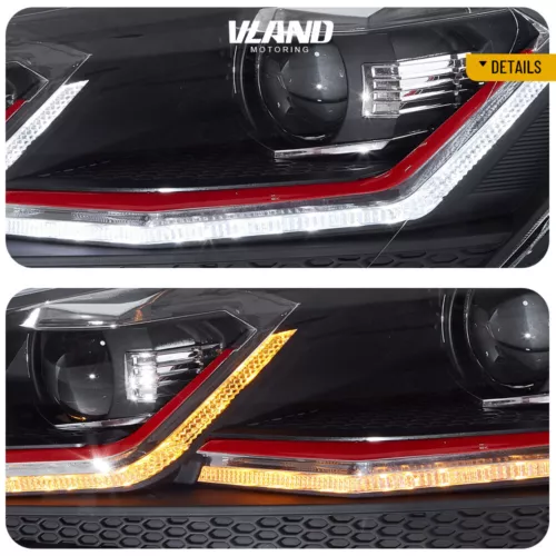 Paar Scheinwerfer Red Line Paar LED Für Volkswagen VW GOLF MK7.5 2017-2020 - Bild 4 von 16