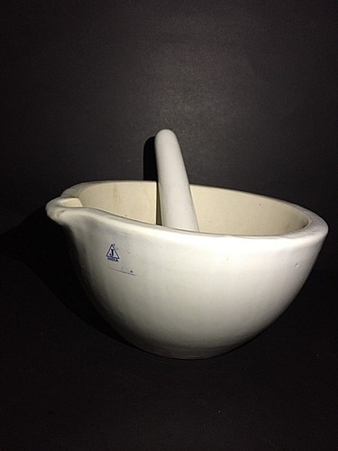 Mortero de porcelana - laboratorio de química de 150 mm, atención médica - Imagen 5 de 6