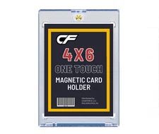 CF Magnetic Card Holder One Touch - 4" x 6"  Sports 4x6 Post Card Photo Holder
