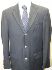 Nautica Mens Navy Blue Wool Blazer 40R Modern Fit Canada Made
