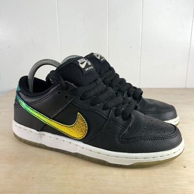 Nike SB Dunk Low Pro Sparkle Oil Black Multicolor 304292-091 Men's Size 6