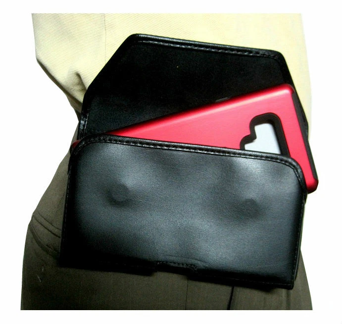  Galaxy S10+ Plus For Leather Rugged,Heavy Duty Horizontal Holster Pouch Case - Image 3 of 4