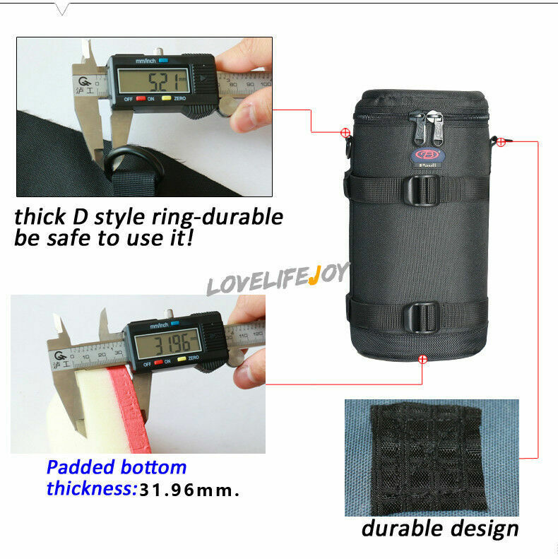 Waterproof DSLR Camera Shoulder Bag - Large Padded Case Fits Lenses Up To 600mm