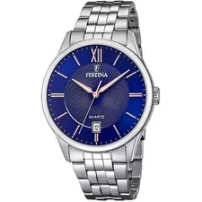 FESTINA F20425/5 Steel Blue Date Background Solo Tempo Men's Watch