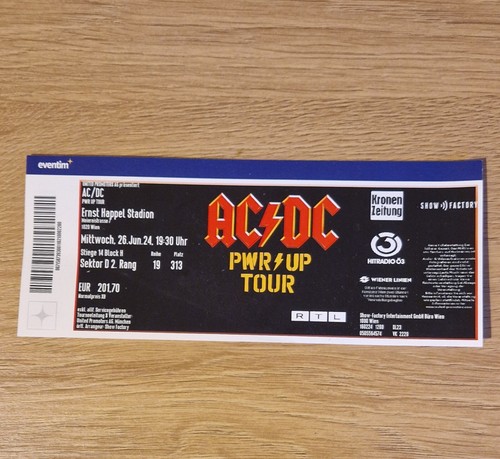 AC/DC Ticket Wien 26.06.2024 TOP Sitzplatz | eBay.de
