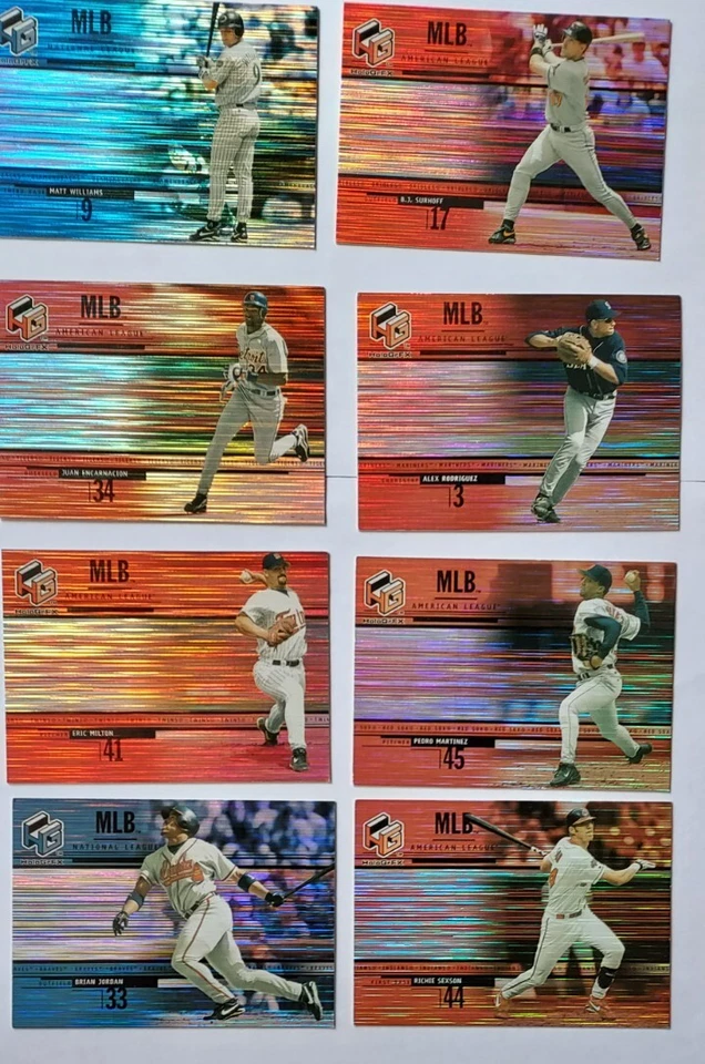 Lote de 10 béisbol 2000 Upper Deck HoloGrFX Alex Rodríguez, Pedro Martínez, Giambi Foto 2 de 4