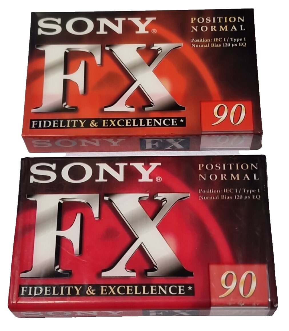 2 cassette audio vuote Sony FX 90 - IEC 1/Type 1 Normal - Nuove e sigillate