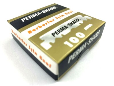 100 Gilette Perma-Sharp Single Edge Blade for Straight Razor barber Shave Russia