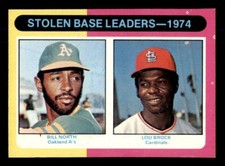 1975 Topps Baseball #309 Stolen Base Leaders Brock EX *d3
