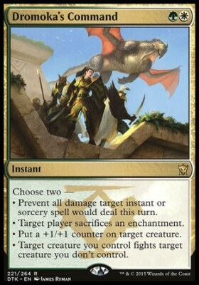 Magic the Gathering MTG Dromoka's Command (221) Dragons of Tarkir   LP