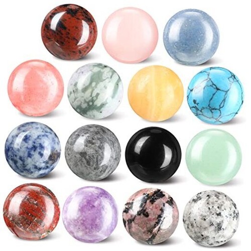 15 Pieces Gemstone Sphere Balls Crystals Bulk 25 mm Polished Crystal