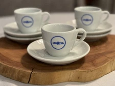 Lavazza IPA Porcellane Italy Espresso Demitasse Cups Saucers Tazzine caffè