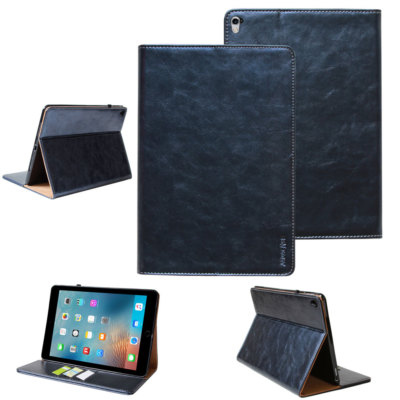 Premium Leather Cover for Apple iPad 234 Tablet Protective Leather Case Pouch Blue