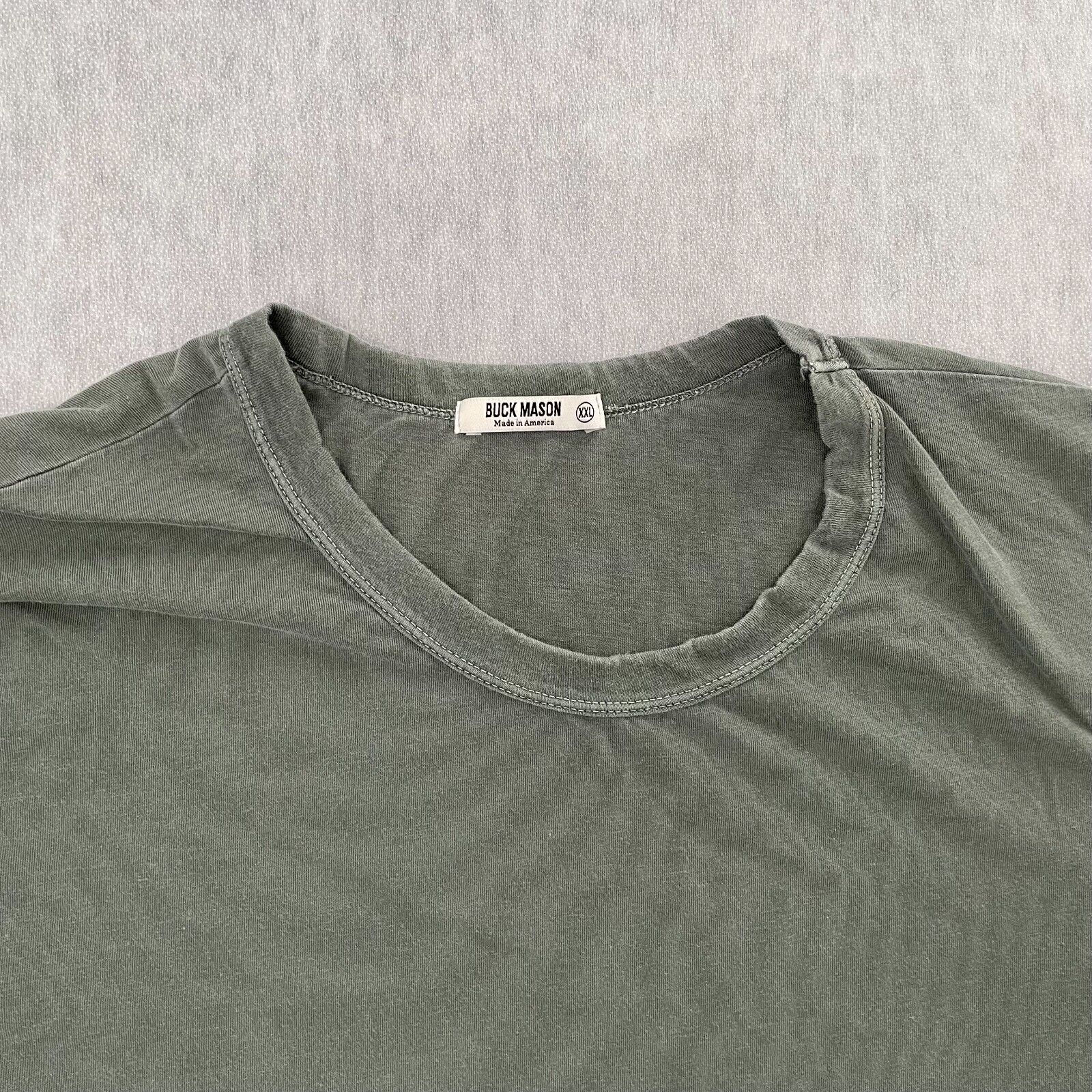 Buck Mason Shirt Adult 2XL Green Crewneck Short S… - image 3