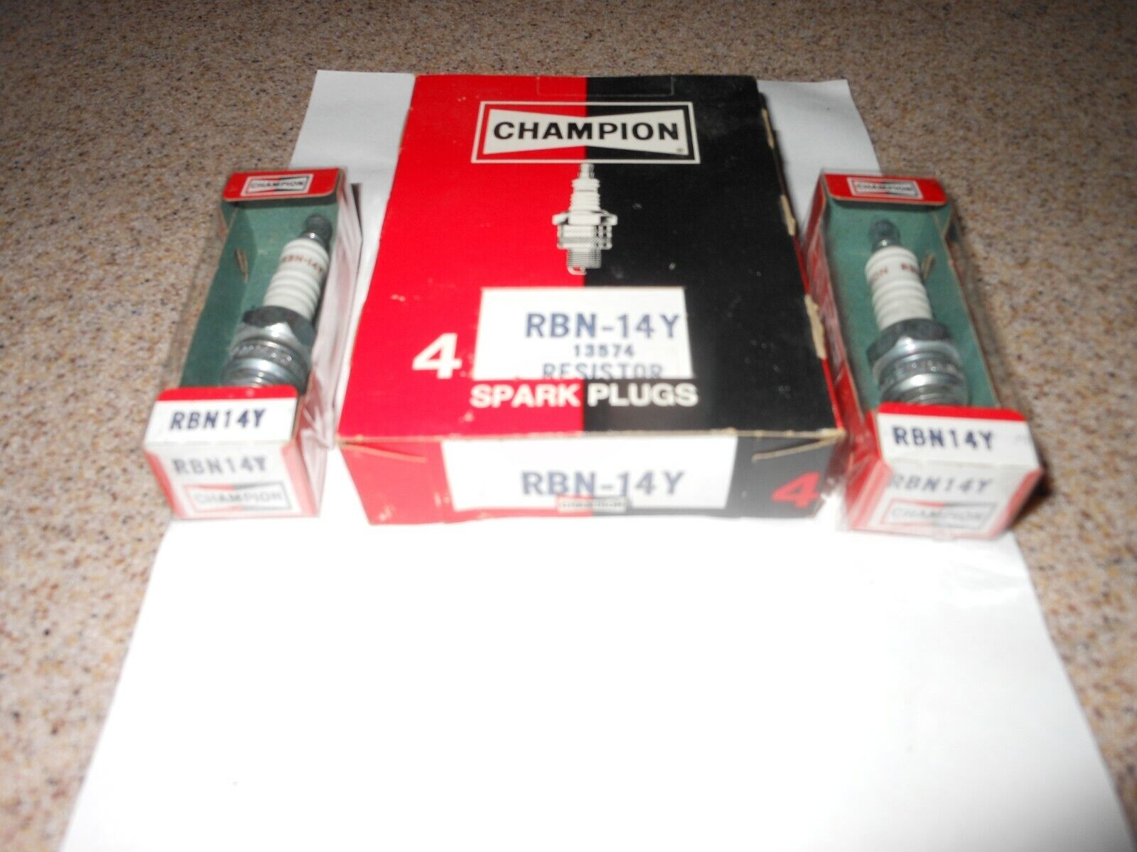 6 SIX CHAMPION RBN-14Y SPARK PLUGS  11.94  1.99 EACH  FREE SHIPPING 