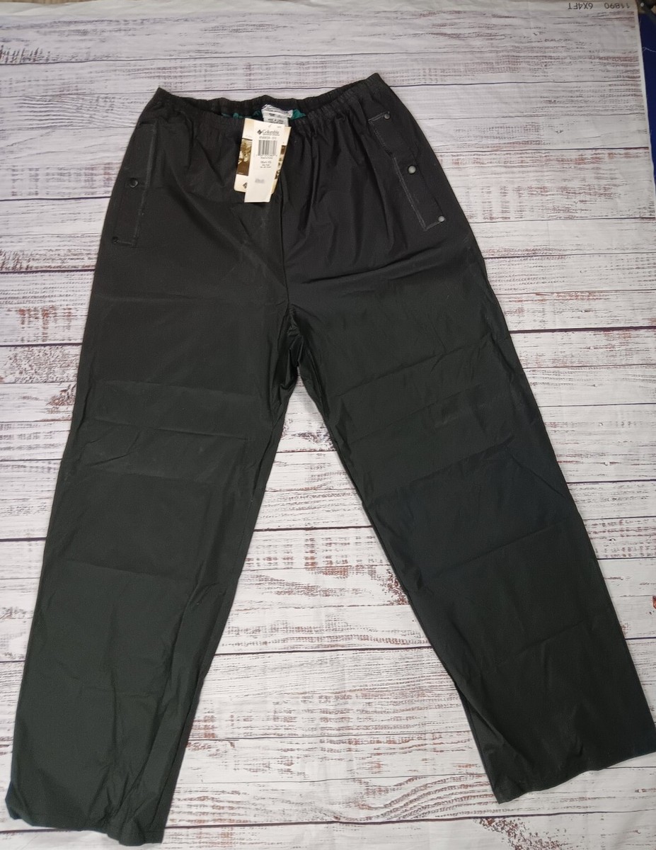 Columbia Rain Pants Men's XL Black Classic Ibex Plant RM 8020-700