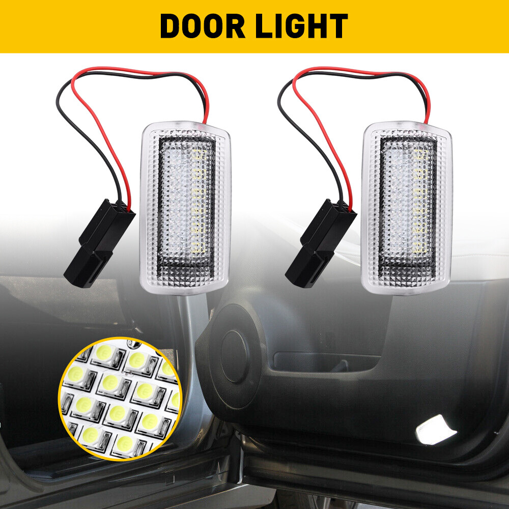 2X White LED Door Courtesy Lights Lamp For 2008-2021 Toyota Land