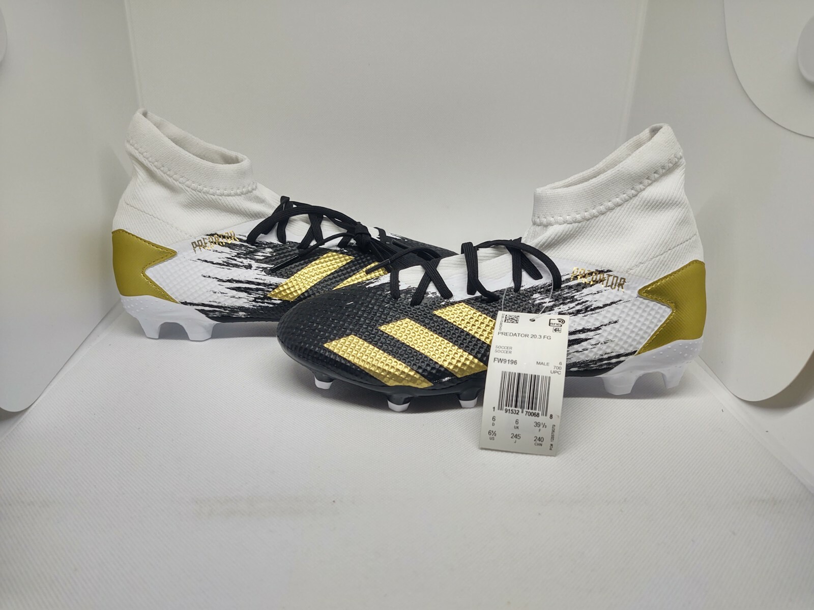 adidas predator black gold and white