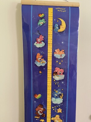 Care Bears Kids Growth chart American greetings 1985 Getting Better By The Inch
