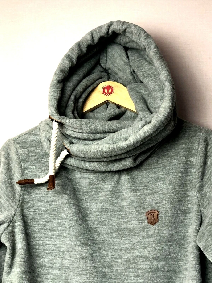 NAKETANO Brave New World Hoodie Sweatshirt Women s sz Large Gray