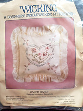 Leisure Arts "Amish Heart Pillow" Candlewicking Kit Size 12" x 12"