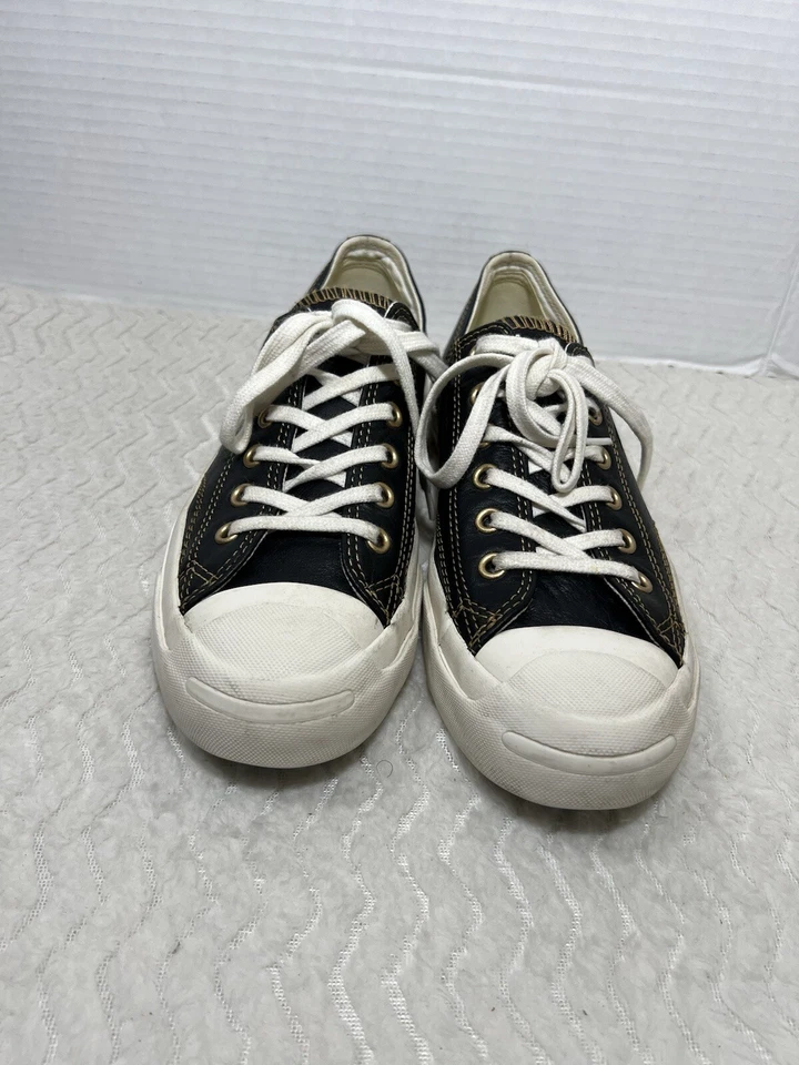Zapatillas retro Converse Jack Purcell para hombre’s 5,5 para mujer 7 bajas blancas y negras Foto 2 de 4