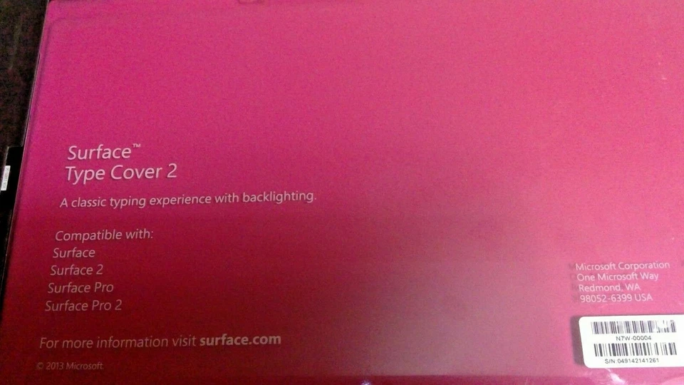 Microsoft Surface RT / 2 / Pro 1 / Pro 2 Type Cover 2 Keyboard 1561 - PINK - Image 4 of 4