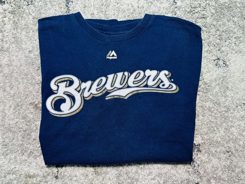Vintage Majestic Milwaukee Brewers MLB Size Large Short sleeve T-shirt - Picture 4 of 6